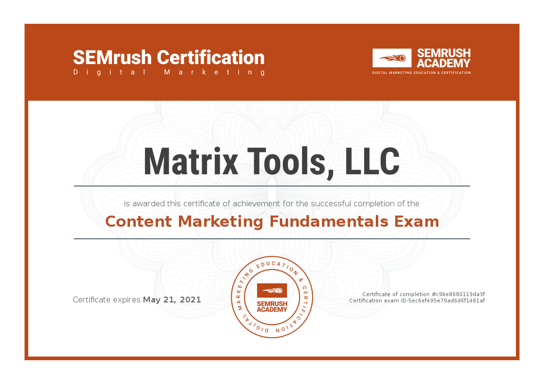 Content Marketing Certification